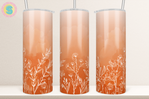 20Oz Floral Tumbler Wrap Sublimation