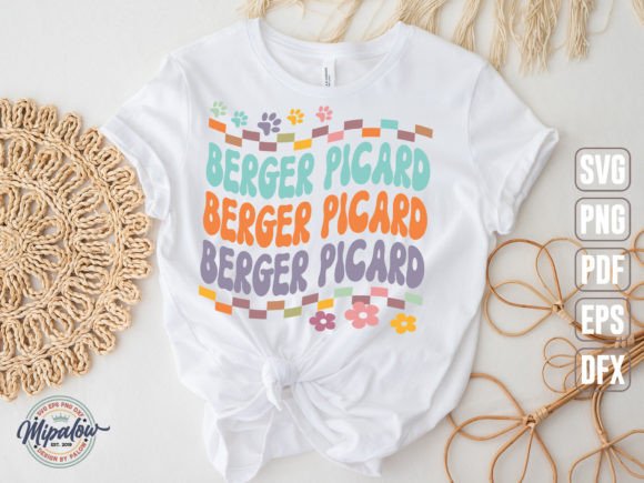 Berger Picard Svg, Groovy Wavy Retro