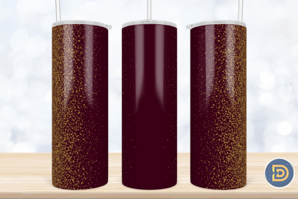 Burgundy 20Oz Skinny Tumbler Glitter