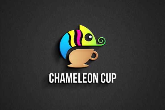 Chameleon Cup Minimal Logo Design