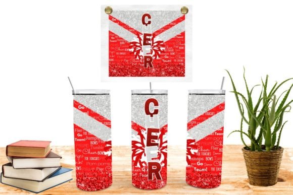 Cheer Tumbler Red and White