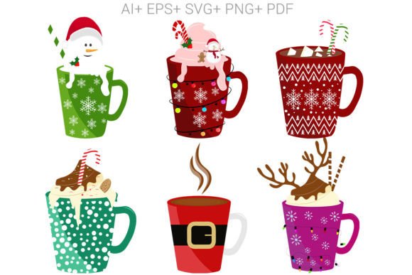 Christmas Cup Holiday Mug Vector