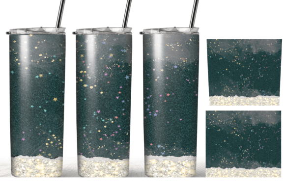 Christmas Green Glitter Tumbler Wrap