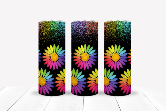 Colorful Flower 20oz Skinny Tumbler Wrap