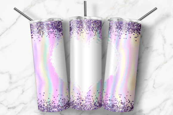 Glitter Gradient Tumbler Wrap 20 Oz