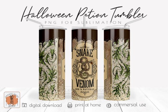Halloween Apotecary Potion Tumbler Wrap
