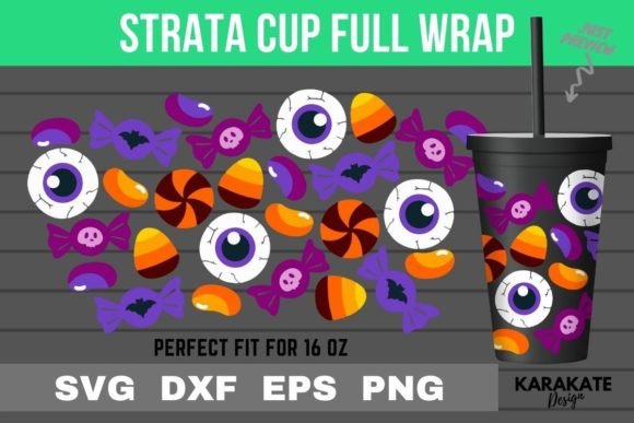 Halloween Candy, 16 Oz Strata Cup Wrap