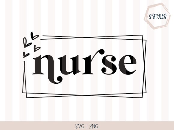 Nurse RN Square Border SVG