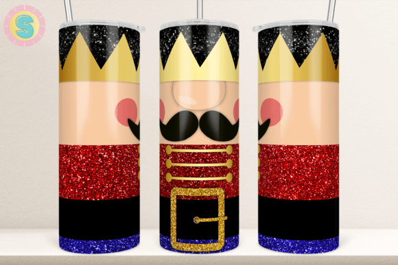 Nutcracker Glitter 20Oz Tumbler Wrap