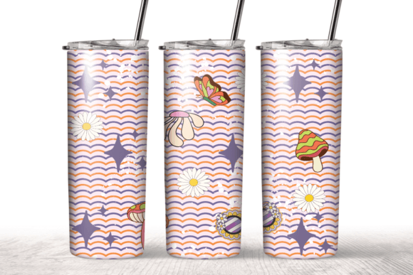 Retro Groovy 70s Tumbler Wrap