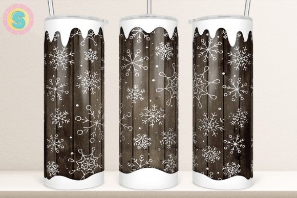 Snowflakes Christmas 20Oz Tumbler Wrap