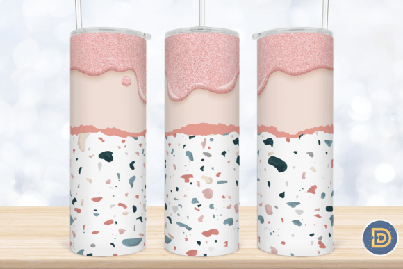 Terrazzo with Melted Love Tumbler Wrap